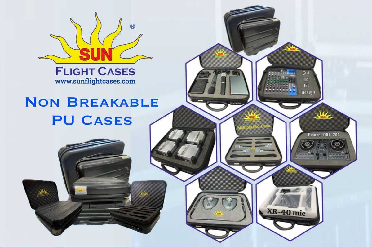 Sun Flight Cases, non-breakable PU case range